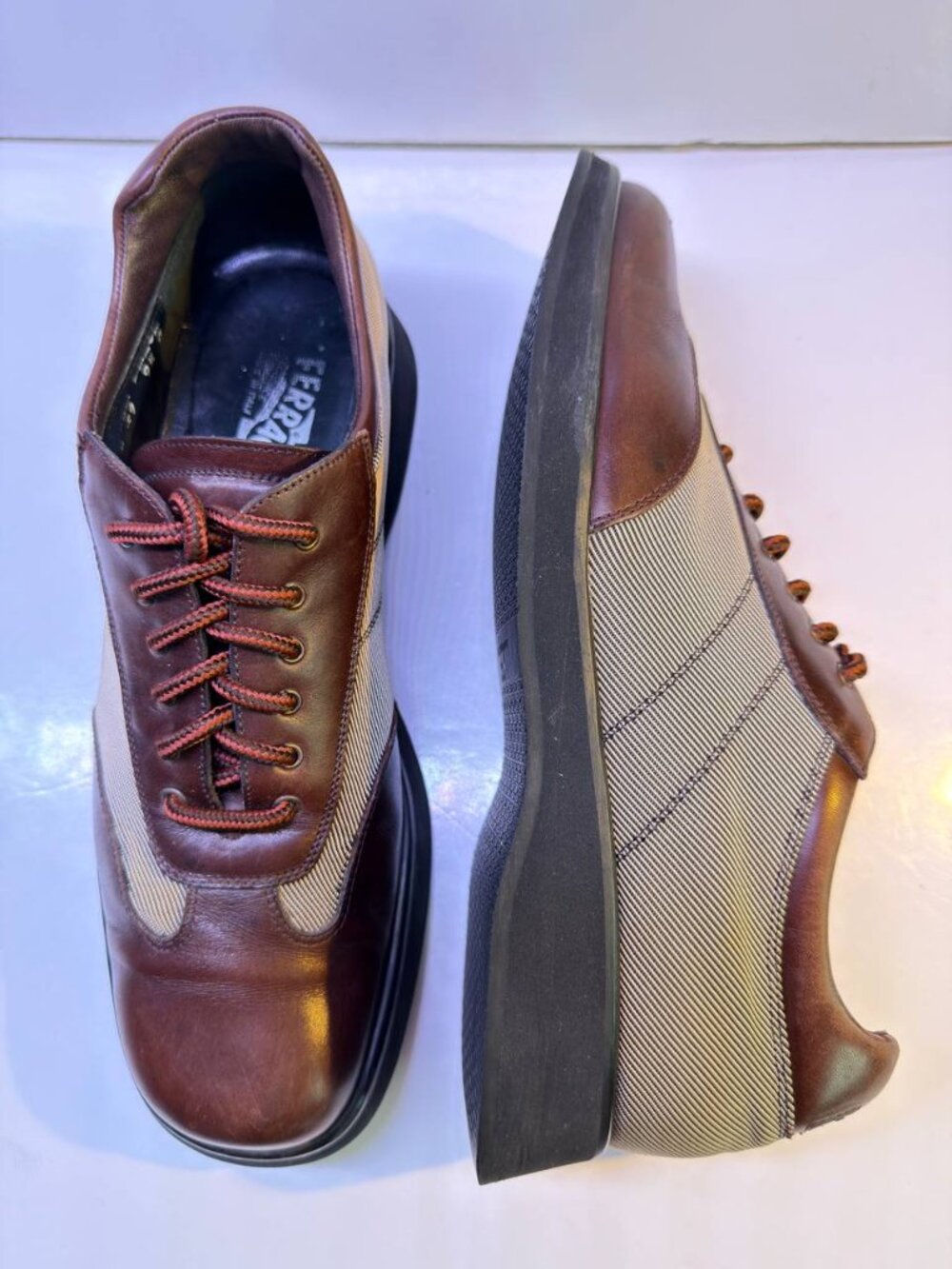 Salvatore Ferragamo Sport Vintage Sneakers – Men’s US 9.5 – Made in Italy - Picture 2 of 15